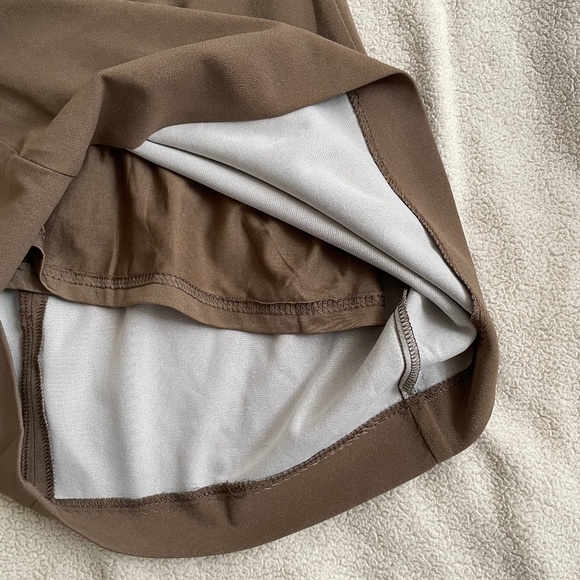 Zara Strapless Mini Dress Taupe/Light Brown - Picture 6 of 8